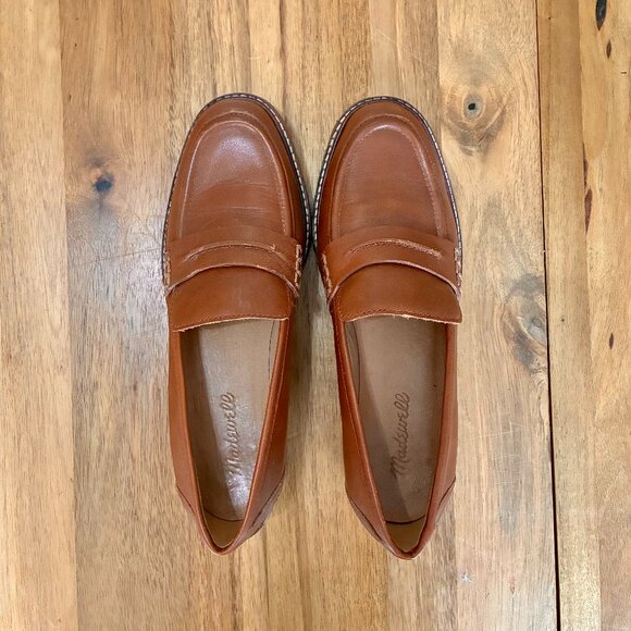Madewell Tan Leather Penny Loafers - Picture 5 of 5